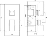 Art Twin Thermostatic Shower Valve
