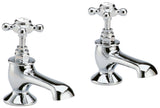 White Topaz With Crosshead Handle Bath Taps