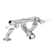 White Topaz With Lever Handle Deck Mounted Bath Filler