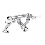 White Topaz With Lever Handle Deck Mounted Bath Filler