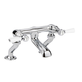 White Topaz With Lever Handle Deck Mounted Bath Filler