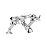 White Topaz With Crosshead Handle Deck Mounted Bath Filler