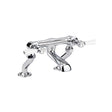 White Topaz With Lever Handle Deck Mounted Bath Filler