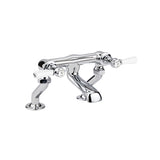 White Topaz With Lever Handle Deck Mounted Bath Filler