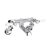 White Topaz With Lever Handle Wall Mounted Bath Filler