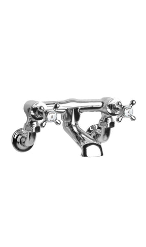 White Topaz With Crosshead Handle Wall Mounted Bath Filler