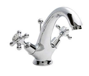White Topaz With Crosshead Handle Mono Basin Mixer