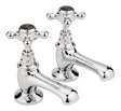 Black Topaz With Crosshead Handle Basin Taps