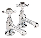 Black Topaz With Crosshead Handle Basin Taps