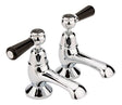 Black Topaz With Lever Handle Bath Taps