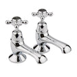 Black Topaz With Crosshead Handle Bath Taps