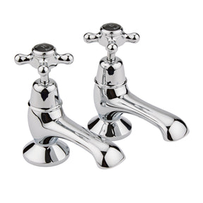 Black Topaz With Crosshead Handle Bath Taps