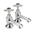 Black Topaz With Crosshead Handle Bath Taps