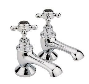 Black Topaz With Crosshead Handle Bath Taps