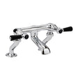 Black Topaz With Lever Handle Deck Mounted Bath Filler
