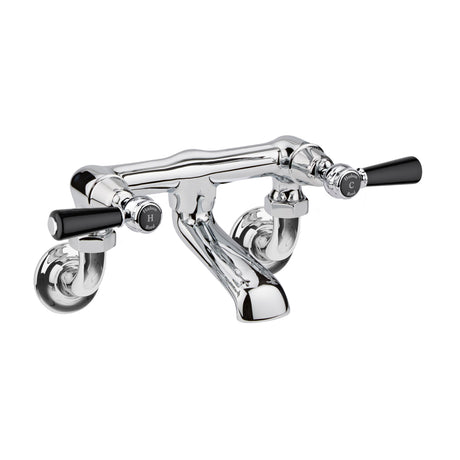 Black Topaz With Lever Handle Wall Mounted Bath Filler