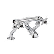 Black Topaz With Crosshead Handle Deck Mounted Bath Filler