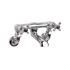 Black Topaz With Crosshead Handle Wall Mounted Bath Filler