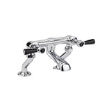 Black Topaz With Lever Handle Deck Mounted Bath Filler