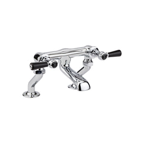 Black Topaz With Lever Handle Deck Mounted Bath Filler