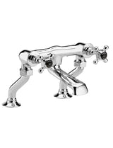 Black Topaz With Crosshead Handle Deck Mounted Bath Filler