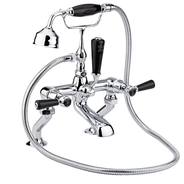 Black Topaz With Lever Handle Bath Shower Mixer