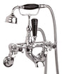 Black Topaz With Crosshead Handle Wall Mounted Bath Shower Mixer