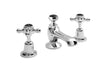 Black Topaz With Crosshead Handle 3 Tap Hole Basin Mixer