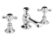 Black Topaz With Crosshead Handle 3 Tap Hole Basin Mixer
