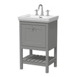 Hudson Reed Bexley 500mm Floor Standing 1 Drawer Vanity Unit With 3 Tap Hole Basin