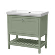 Bexley Floor Standing 1 Drawer Vanity & 0 Tap Hole Fireclay Basin, 800mm