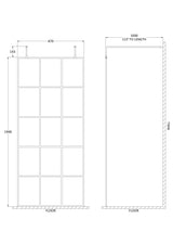 900mm Frame Screen with Arms and Feet