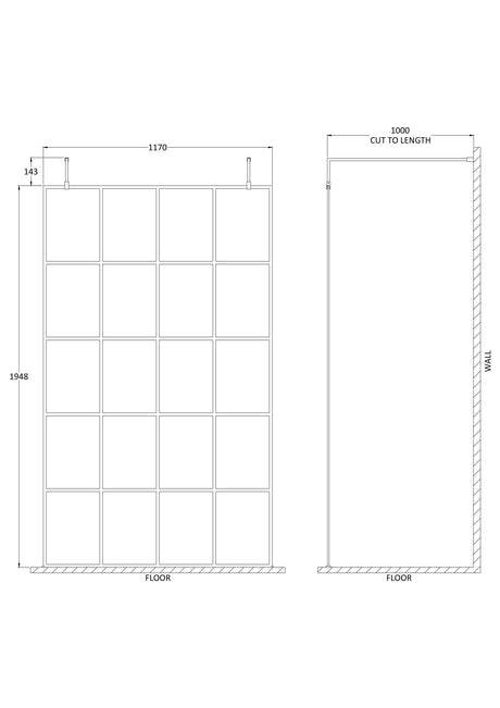 1200mm Frame Screen with Arms and Feet