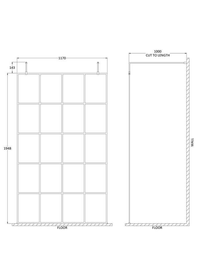 1200mm Frame Screen with Arms and Feet