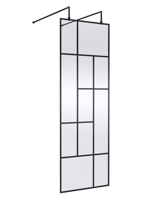 Abstract 700mm Frame Wetroom Screen with Support Bars