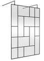 Abstract 1400mm Frame Wetroom Screen with Support Bars