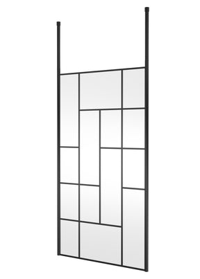Abstract 1100mm Frame Wetroom Screen with Ceiling Posts