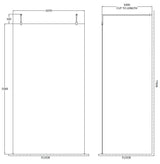 1100mm Wetroom Screen with Arms and Feet