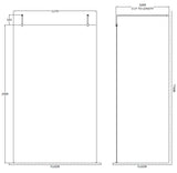 1200mm Wetroom Screen with Arms and Feet