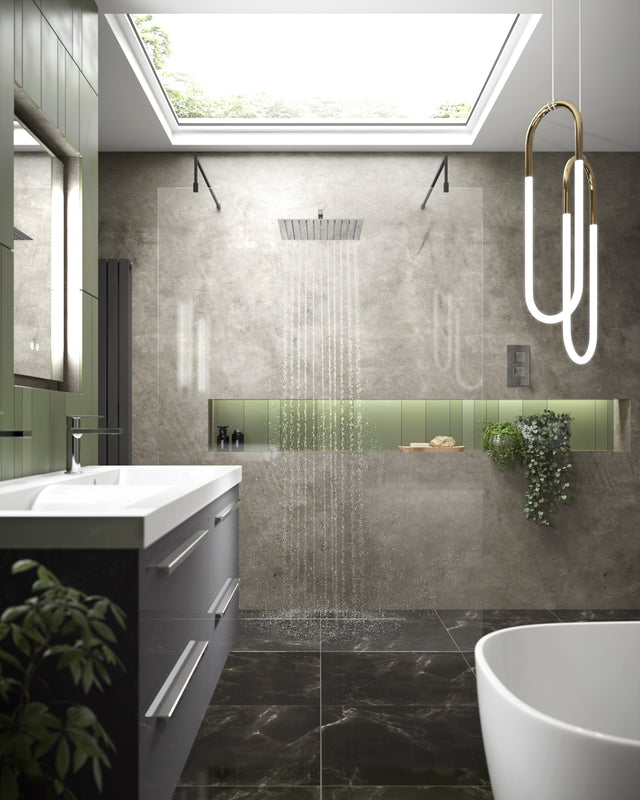 1400mm Wetroom Screen with Arms and Feet