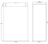 1400mm Wetroom Screen with Arms and Feet