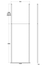 900mm Wetroom Screen with Ceiling Posts