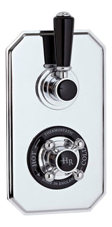 Black Topaz Twin Concealed Shower Valve