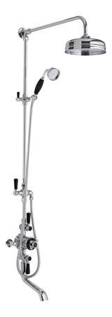 Black Topaz Triple Exposed Shower Valve & Spout