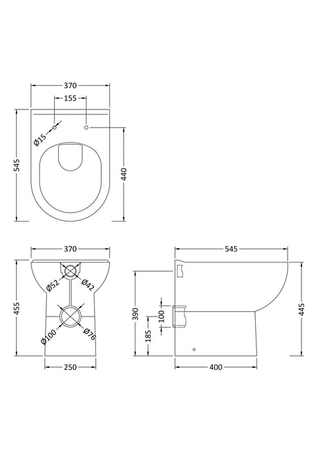 Comfort Height Back to Wall Pan