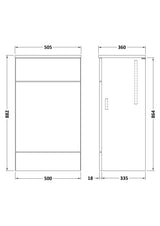 Hudson Reed Fusion 500mm Floor Standing Toilet Unit With Coordinating Top