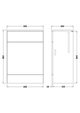 Hudson Reed Fusion 600mm Floor Standing Toilet Unit With Coordinating Top