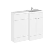 Hudson Reed Fusion 1000mm Floor Standing 2 Door Vanity Basin & Toilet Right Hand Combination Ready Built