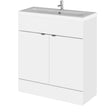 Hudson Reed Fusion 800mm Gloss White Floor Standing 2 Door Vanity Unit & Basin