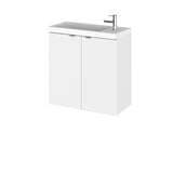 Hudson Reed Fusion Compact 500mm Wall Hung 2 Door Vanity Unit & Basin With Handles